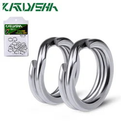 KATYUSHA 20Pcs Split Fishing Rings 0#-12# Stainless Steel Split Rings Lure Strengthen Connecting Rings For Fishing Accessories