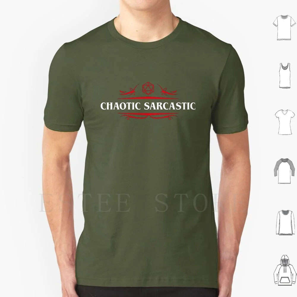 Chaotic Sarcastic Alignment Tabletop Rpg Gaming T Shirt Print Cotton And Dnd Armory D And D Dnd D D Pathfinder Master Dm Game