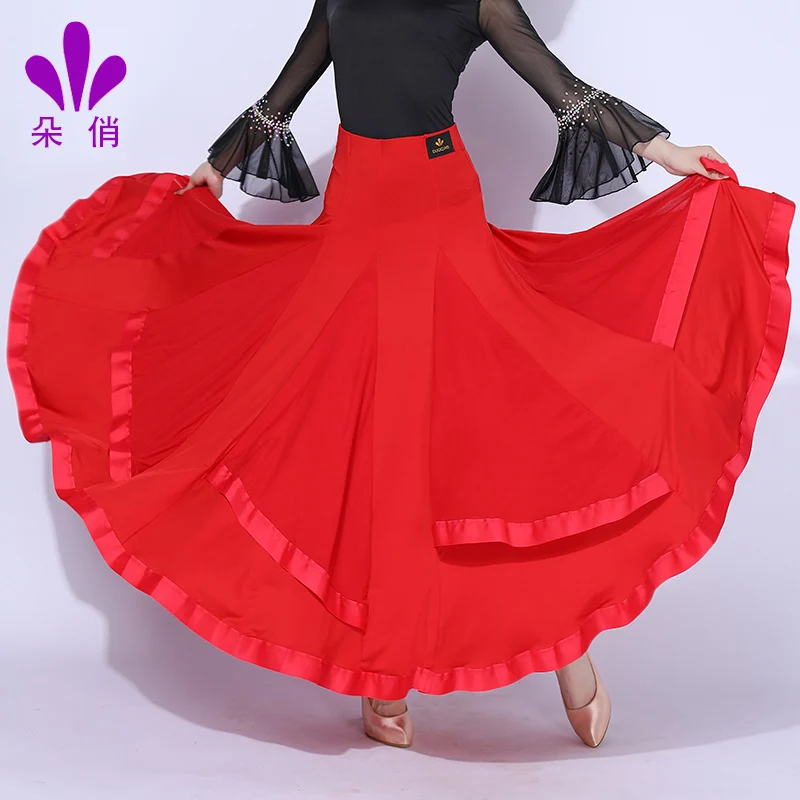 

2021 NEW Woman Waltz skirt national standard dance skirt women's performance competition clothes social dance Costumes 2152