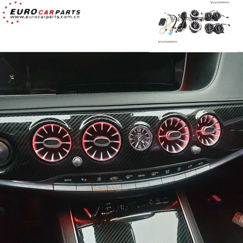 W222 air vents light fit for S-class W222 2014-2019year 6pcs 7colors and 64 colors