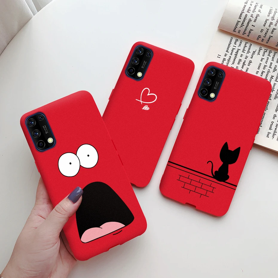 for OPPO Realme 7 7 Pro Case Funda Cute Painted Matte Soft Silicone Back Phone Cover for Oppo Realme 7 Pro RMX2170 Realme7 Case