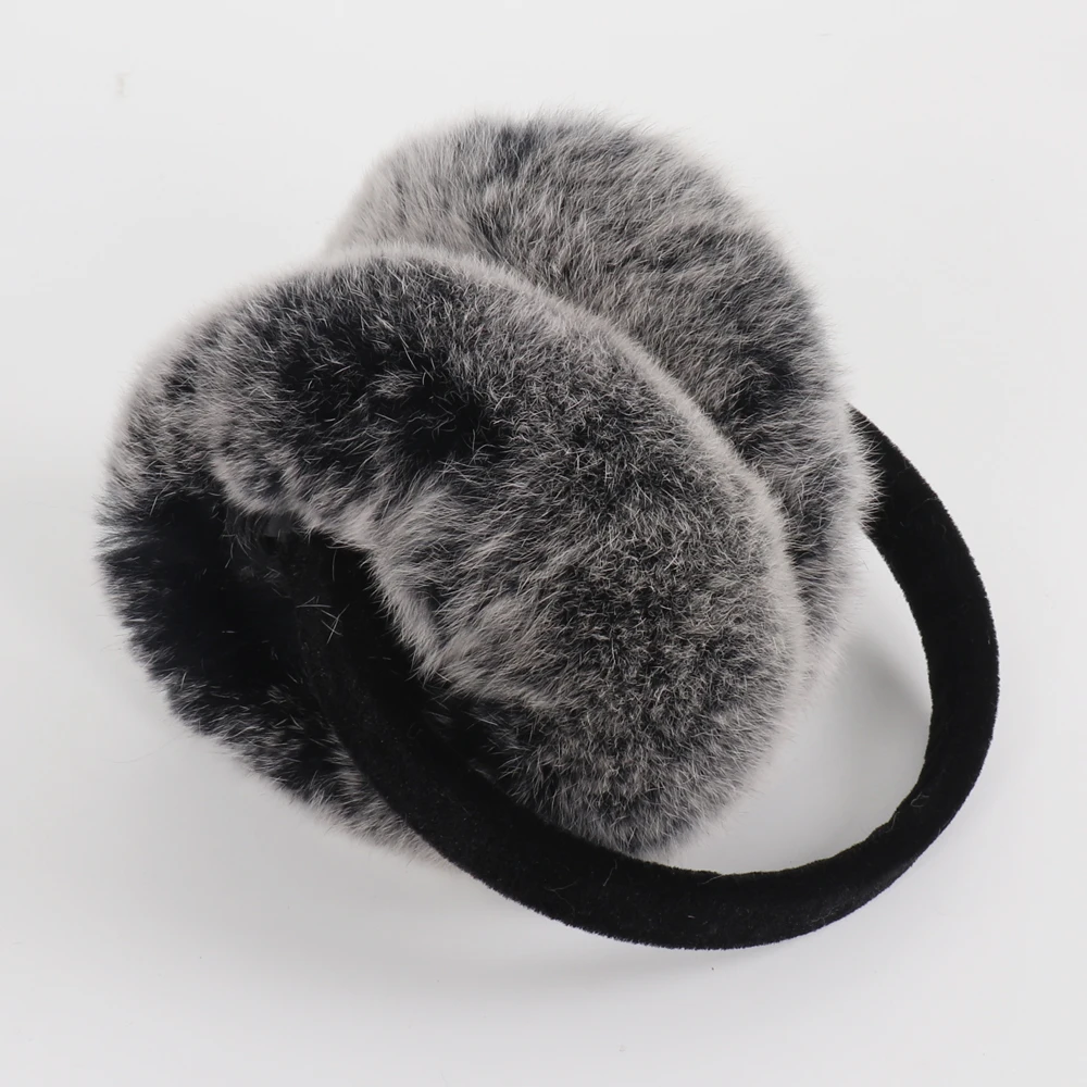 New Winter Outdoor Women Quality Real Rex Rabbit Fur Earmuffs Rex Rabbit Fur Earmuff Lovely Girl Genuine Rex Rabbit Fur Ear-caps