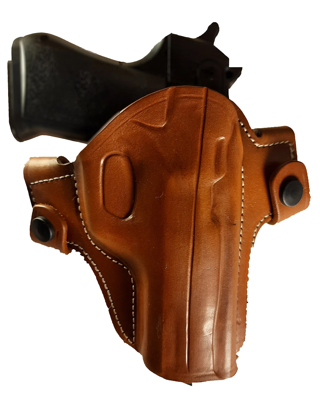 Beretta 92/92F/92FS Handmade Real Cowskin OWB Two Belt Slots With Strap Concealed Carry Handmade Pistol Gun holster pouch