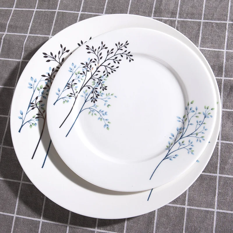 56 Pieces of Bone China Tableware Set in Jingdezhen Ceramics Dishes Set Bowl Fortune Tree Bone China Tableware