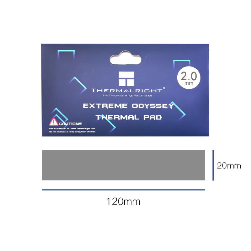 Thermalright-almohadilla de silicona ODYSSEY, disipación de calor, 12,8 w/mk, 120x20mm, no conductora, para CPU, tarjeta GPU, refrigeración por agua, estera térmica