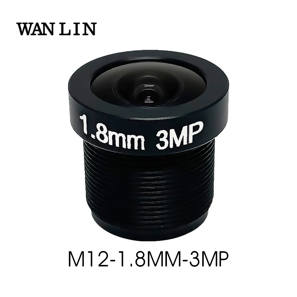 1.8mm 3MP CCTV Lens Fisheye IR M12 CCTV Camera Lens 3Megapixel HD For HD IP Camera 180D Wide Viewing Angle F2.0 2.8mm 3.6mm