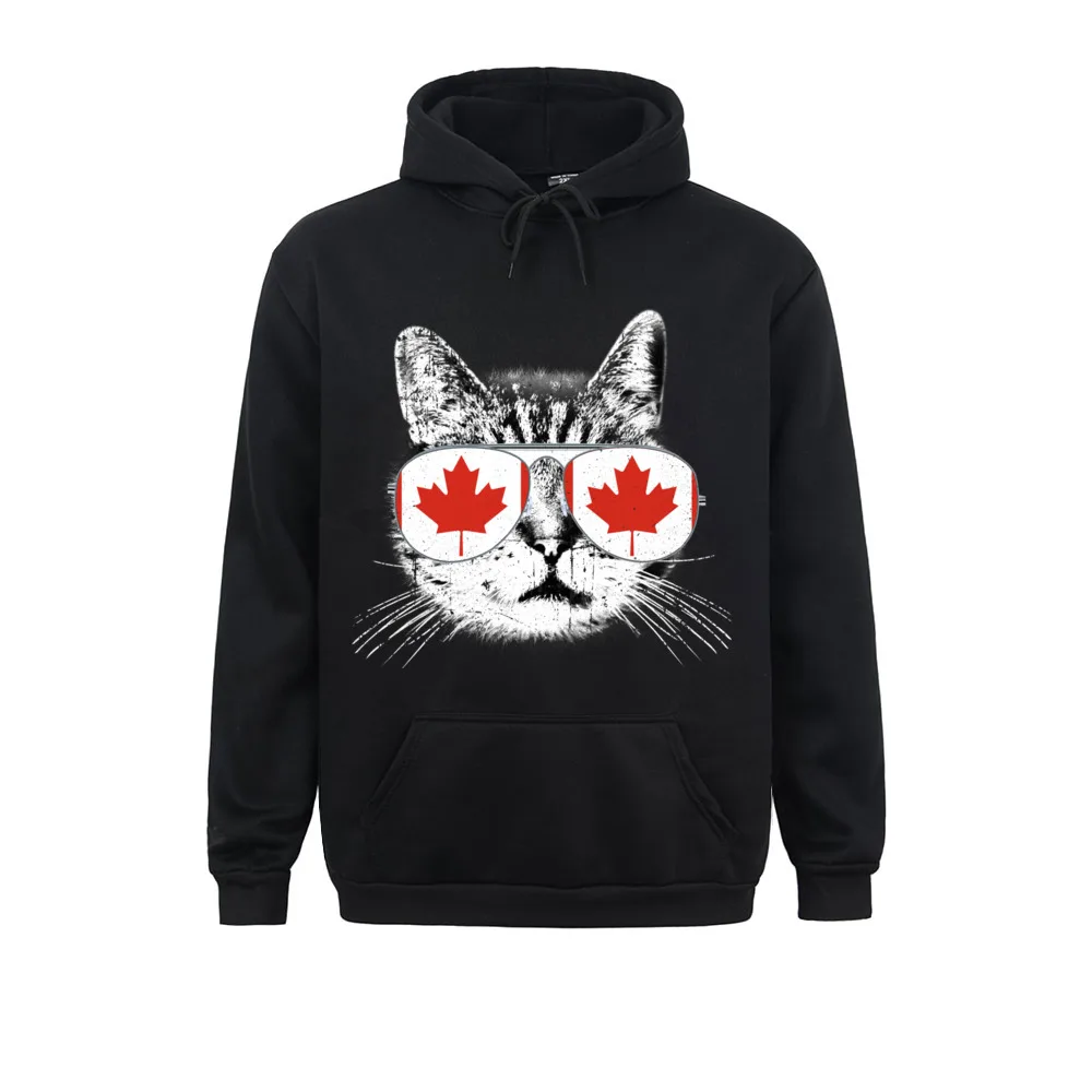 

Canada Flag Canadian Cat Sunglasses Funny Hoodie Men Sweatshirts For Men Slim Fit Hoodies Long Sleeve Harajuku Hoods