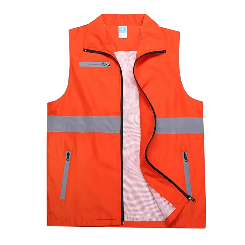 High Visibility Reflective Vest Volunteer Worker Running Reflective Safety Clothing Workplace Road Warning Clothes Coverall