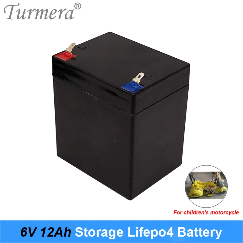 

Turmera 6V 6AH Lifepo4 Battery Replace Storage Batteries for Children Electric Car and Motorcycle Electronic Emergency Light Use