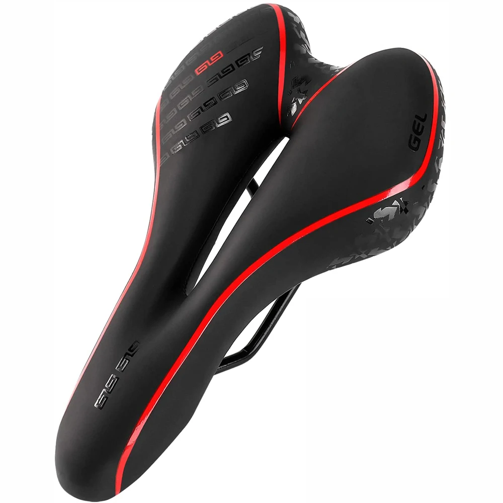 Gel MTB Mountain Road Bike Sitz Fahrradsattel Bequemes weiches Fahrradkissen Heimtrainer Sattel für Männer und Frauen – Detail 1