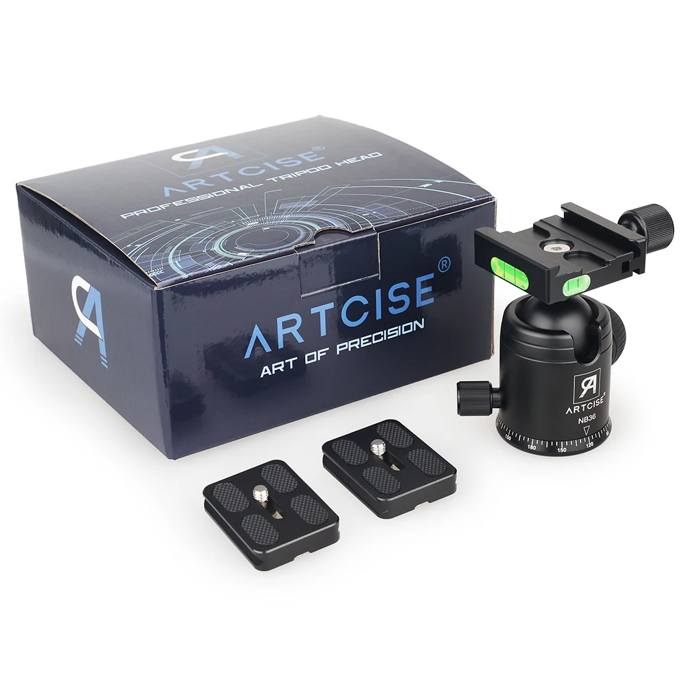 ARTCISE NB36 ขาตั้งกล้องPanoramicขาตั้งกล้องCNC Anodized Ballheadสำหรับกล้องDSLR Quick Quick Release Plateเป็นของขวัญ