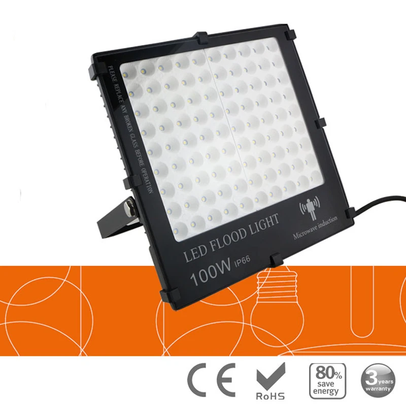 

4pcs/lot Untrathin Outdoor LED Reflector Flood Lamp 100w 200w 150w AC85-265V Waterproof IP65 Garden Light Floodlight SMD Chip