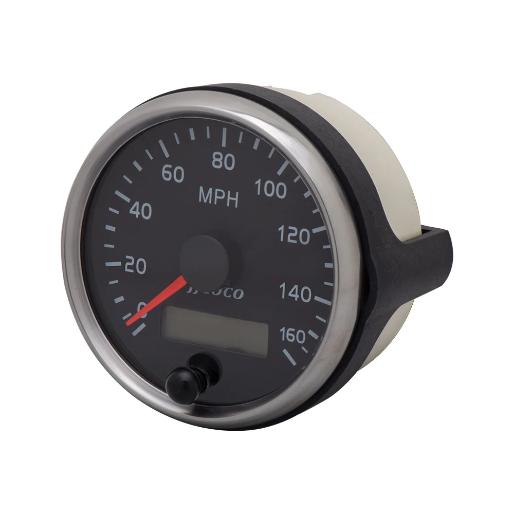 Universal Auto 85mm Speedometer 160MPH Speed Gauge Meter Odometer 12V 24V With LCD For Car Truck Boat Motor