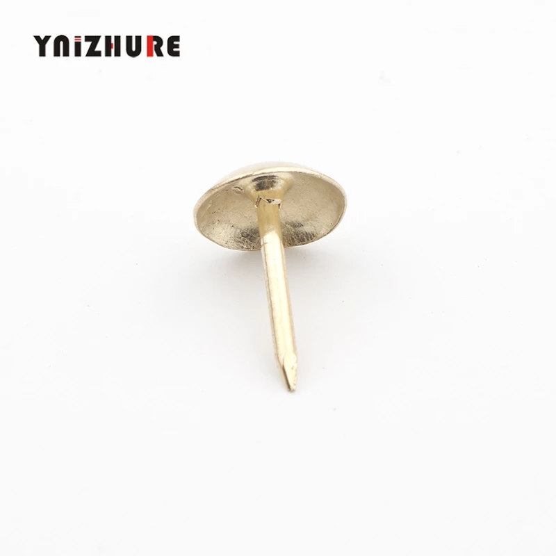 100Pcs Iron 9mm Gold Upholstery Nail Jewelry Gift Box Sofa Decorative Upholstery Nails For Furniture Tacks Pushpins