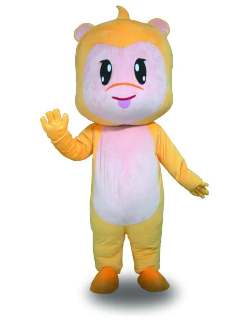 Luz profissional amarelo macaco mascote traje adulto festa de aniversário fantasia vestido halloween cosplay roupas natal