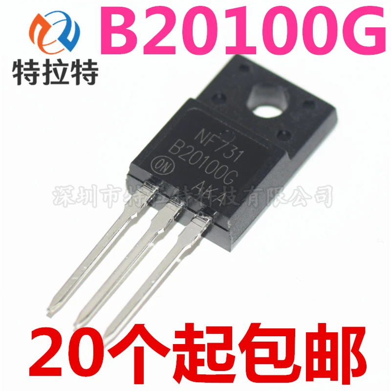 10pcs/lot MBRF20100CT 20100CT MBRF20100 Schottky & Rectifiers 20A TO-220F new original