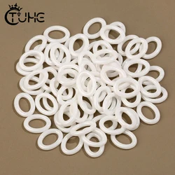 Classic Black White Ceramic Accessories Oval Bracelet Necklace Earrings Findings Accessories Smooth Waterproof Jewelry Making