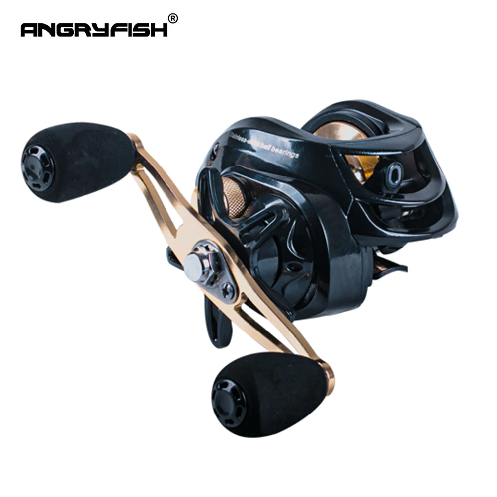 

Angryfish Baitcasting Reel Dual Brake System Reel 7KG Max Drag 10+1 BBs 6.3:1 High Speed Fishing Reel