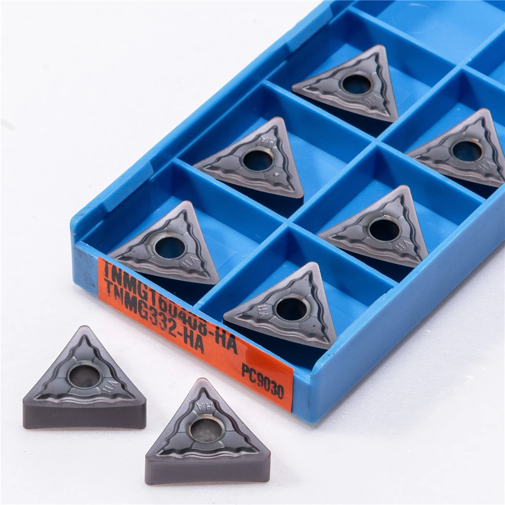 Carboneto de Lâmina Cnc Inserção da Máquina Tnmg 160404 160408 Alumínio Fresa Torneamento Ferramenta 10 Peças Tnmg160404 Tnmg160408 ha Pc9030