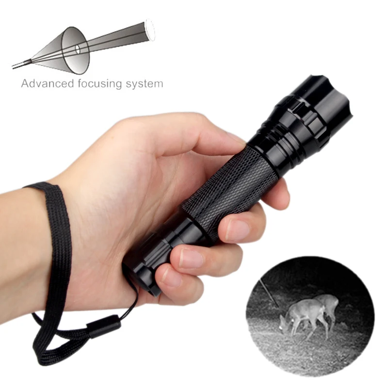 IR 940nm Hunting Flashlight Professional Night Vision Weapon Light Tactical Infrared Radiation Zoomable Waterproof Scout Light