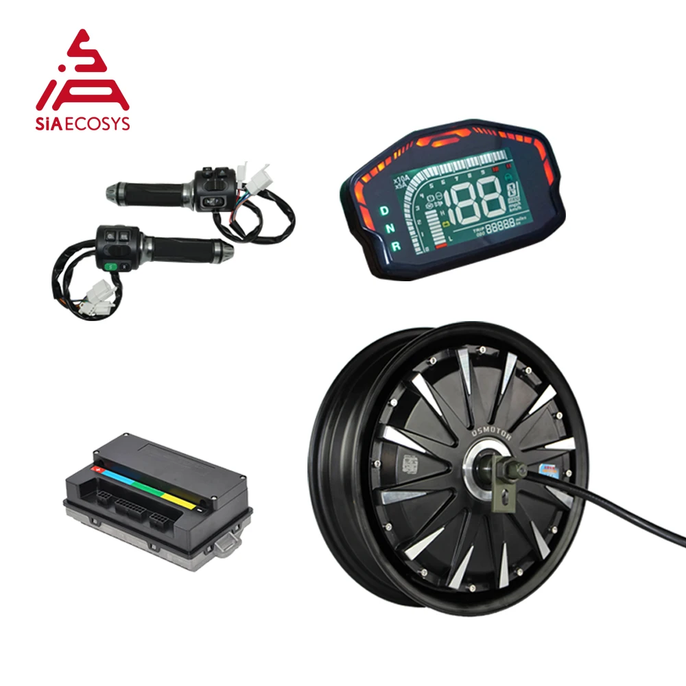 SiAECOSYS QSMOTOR 12inch 1500W 72V 55kph Hub Motor with EM50SP Controller and Kits for Electric Scooter