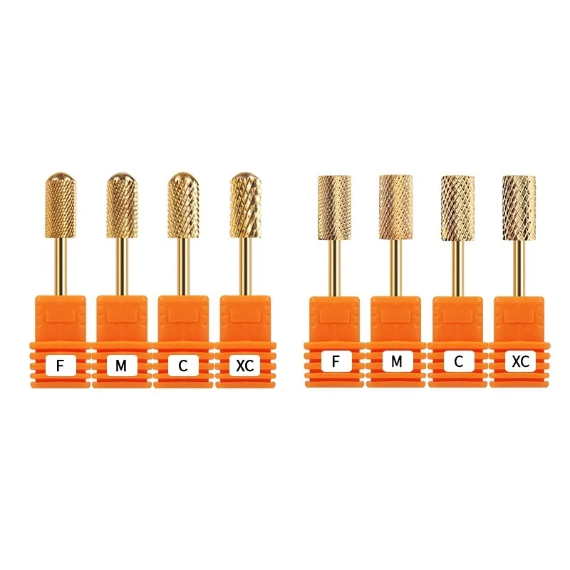 Ausverkauf! Fräser aus goldenem Hartmetall für elektrische Nagelbohrmaschinen, Maniküre-Maschinen, Pediküre-Nagelfeilen-Zubehör – Detail 5