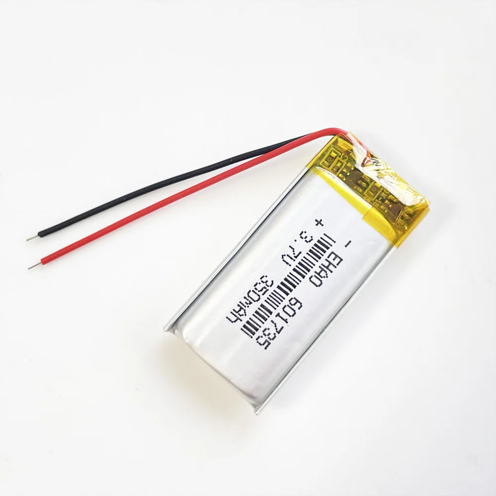 EHAO 601735 3.7V 350mAh litowo-polimerowa LiPo akumulator do słuchawek Mp3 długopis z funkcją nagrywania zestaw słuchawkowy Bluetooth inteligentny