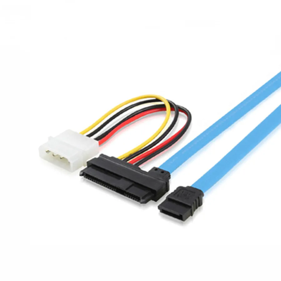 SAS to SATA Cable SFF-8482 Mini SAS 29Pin SCSI to SATA 7Pin with LP4 Molex IDE 4Pin Hard Drive Converter Cable 70CM