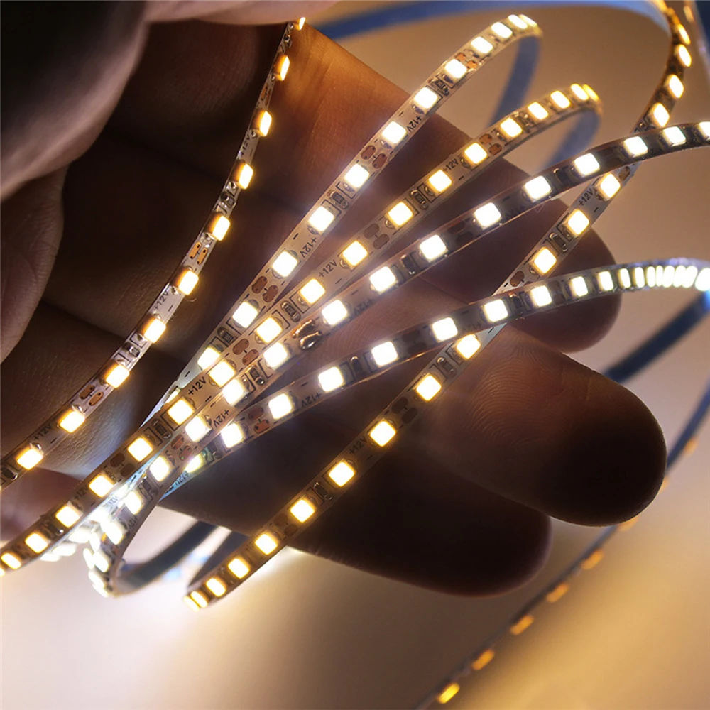 5M Narrow 3mm Ultra Thin LED Strip DC12V 2025 168leds/m White Warm White Flexible LED Strip Building Model Exhibition Showcase