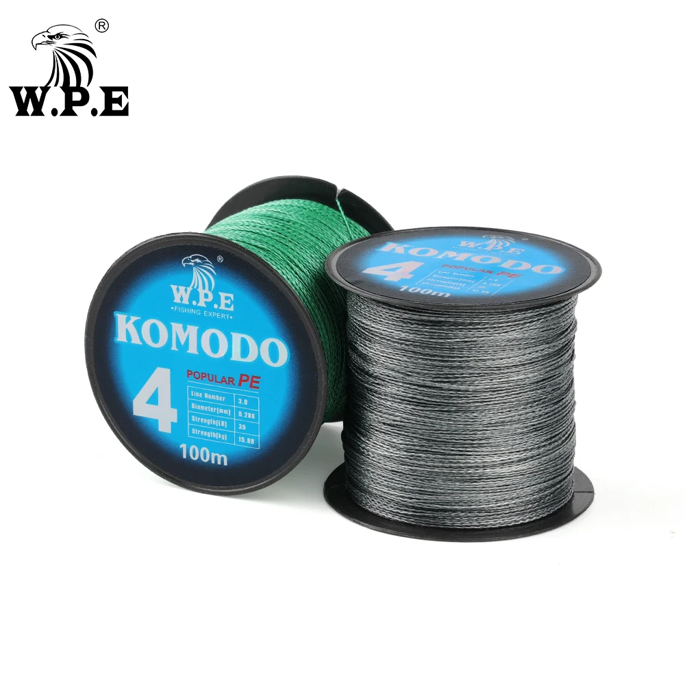 W.P.E. Komodo sedal trenzado 4 hebras 10-40lb - imagen 4