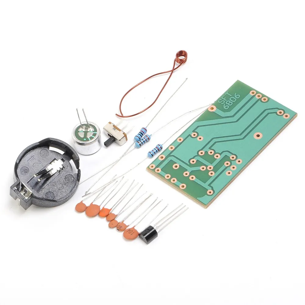 DIY Electronics Kit Soldering Kit FM Radio Kit With Microphone 88-108 MHz FM Frequency Modulation Wireless Receiver Board