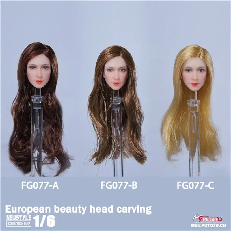 

Fire Girl Toys FG077 1/12 Asian Female Head sculpt Female Hair Transplant Head Carving Model Fit 6'' Female Body