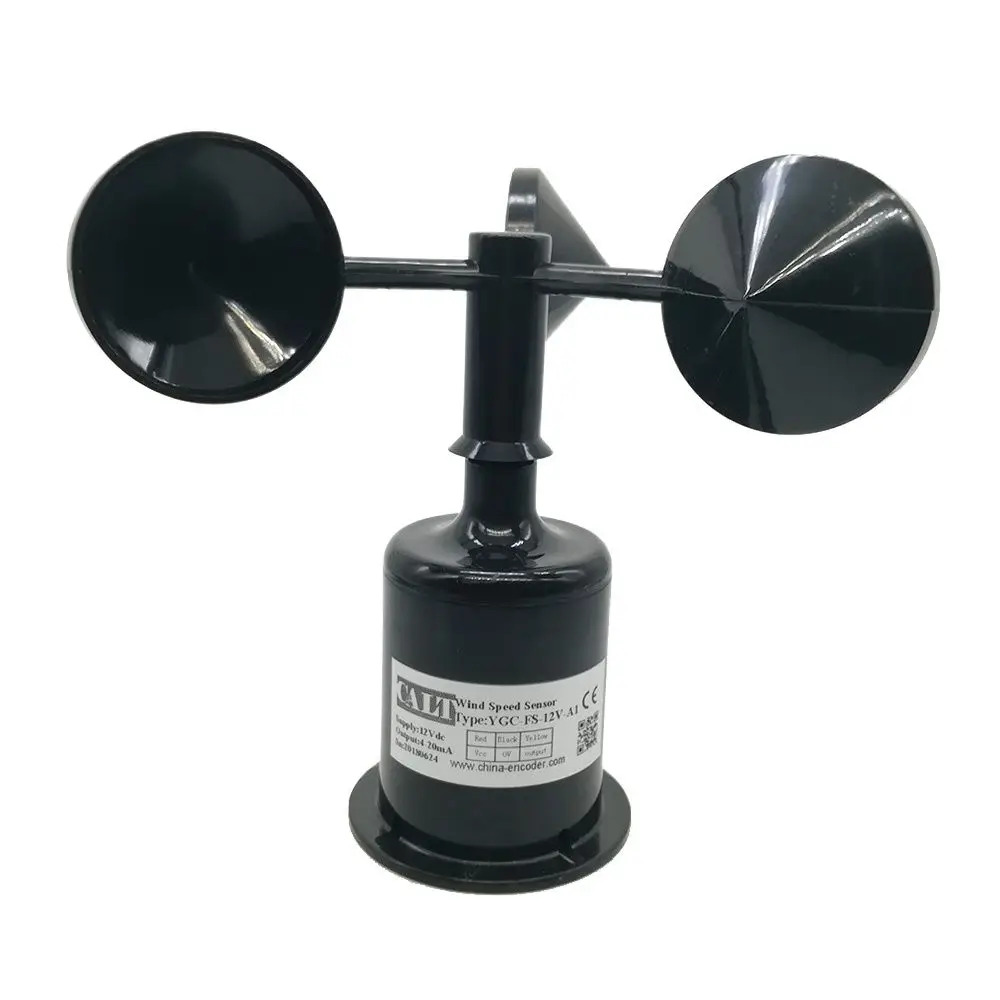 CALT 3 Cup Anemometer 10-30V Analog Signal 0-5V 0-10V 4-20mA Ouput Weather Station Wind Speed Sensor Transmitter