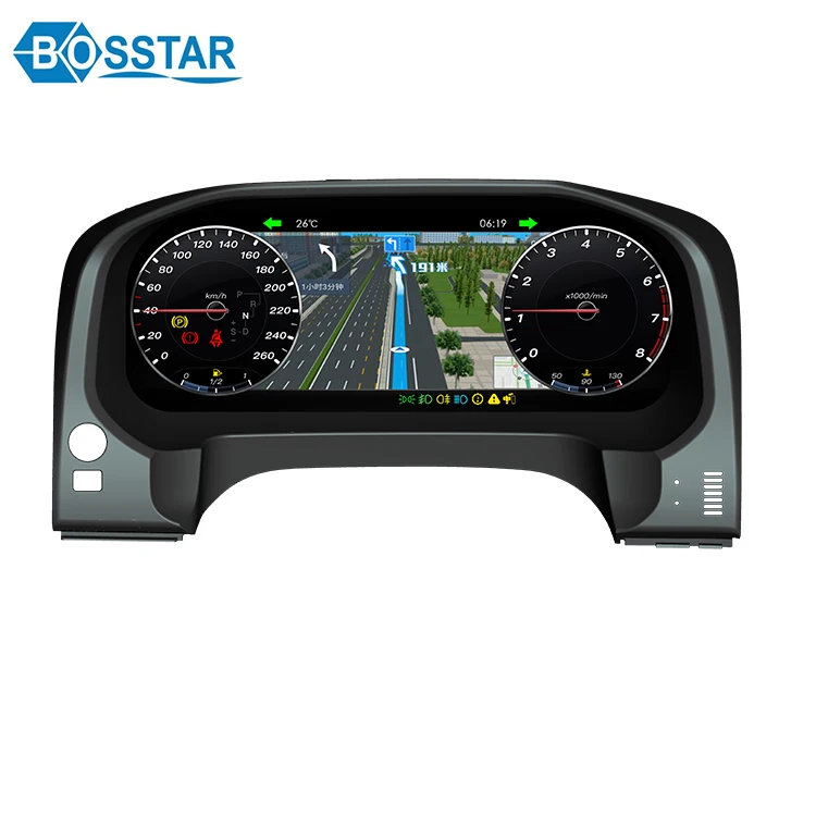 

12.3 inch car digital speedometer instrument automobile oil gauge car lcd dashboard speed meter for prado