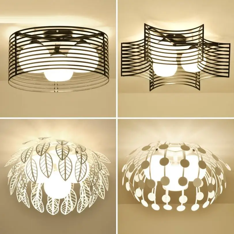 

Simple modern led ceiling lamp creative master bedroom lamp warm dining room lamp iron children's room lamp