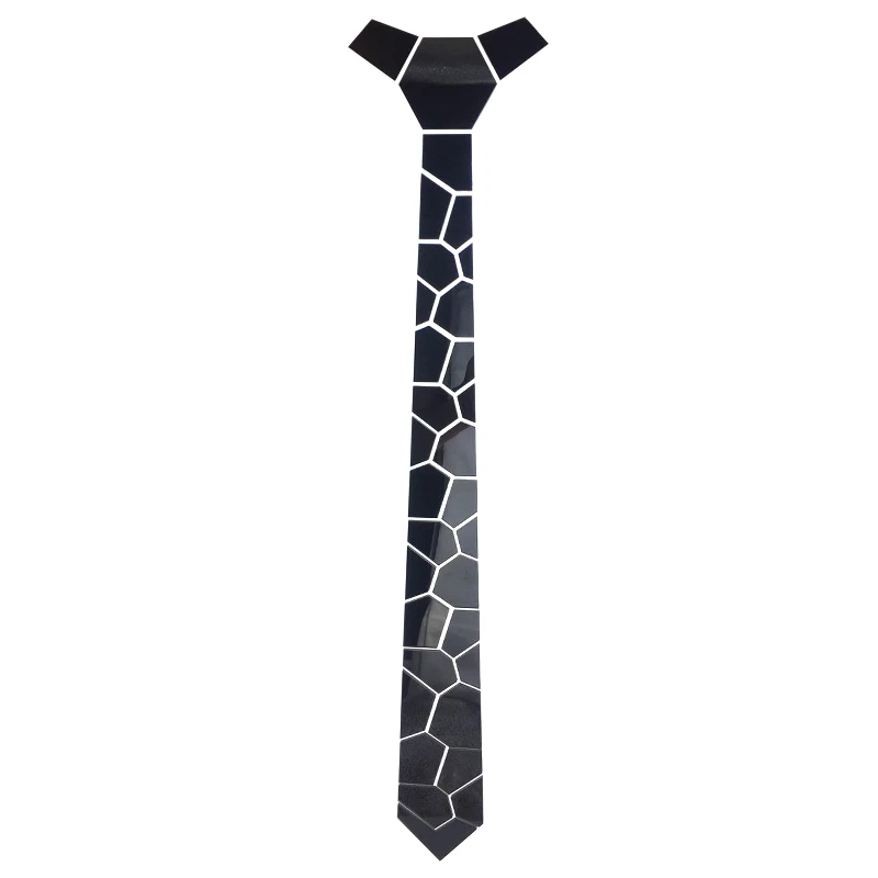 

5 Colors Fashion Acrylic Mirror Black Ties Satin Silk Bling Tie Stylish Men Slim 6CM Wedding Business Neckwear Casual Gravata