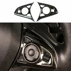 Fit For Buick Envision 2016-2020 Black Titanium Steering Wheel Button Cover Trim Car modification Auto parts