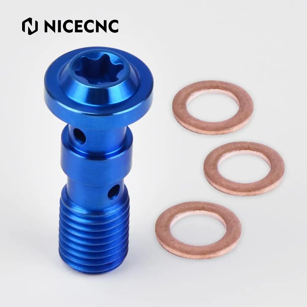 

NICECNC M10 x 1.25mm Motorcycle Braking Bolt Washers For Banjo for Honda/Kawasaki/Suzuki/Yamaha