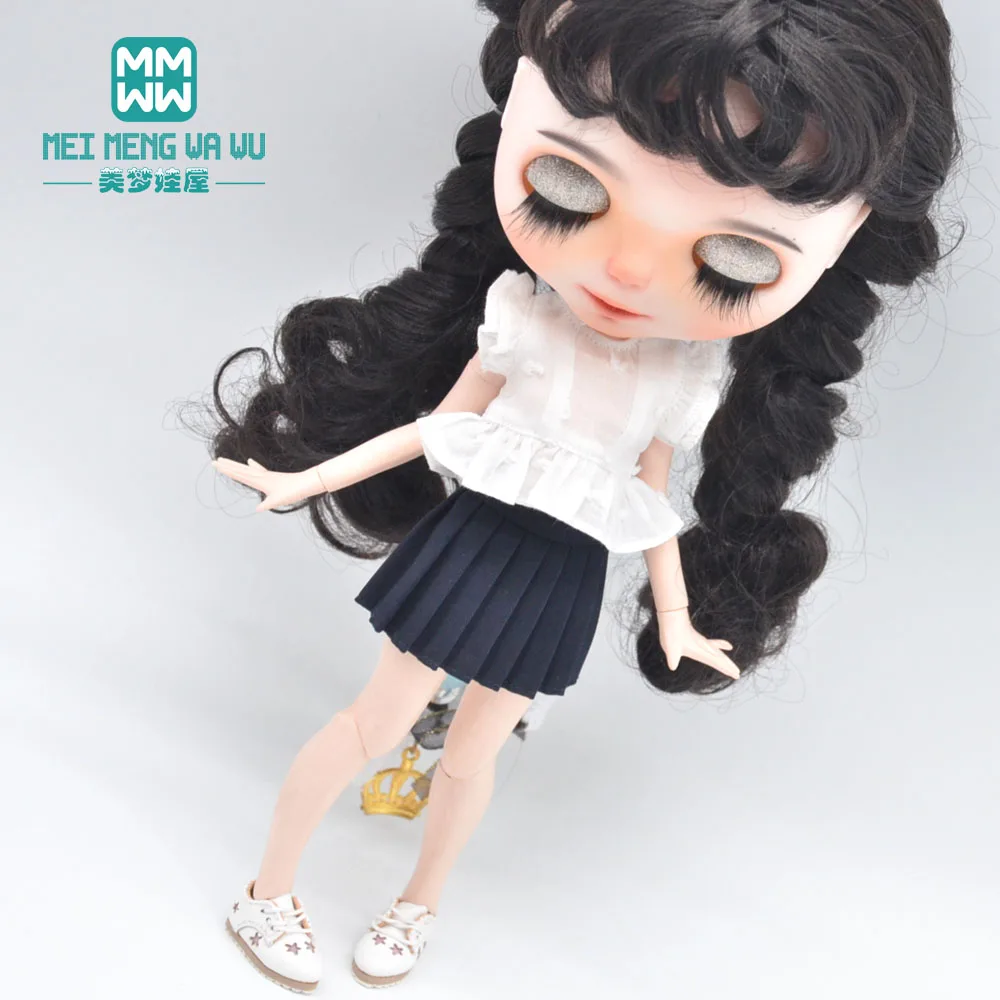 

Подходит для одежды Blyth Azone OB23 OB24 1/6 аксессуары для кукол модная плиссированная юбка хаки, розовый, черный, синий