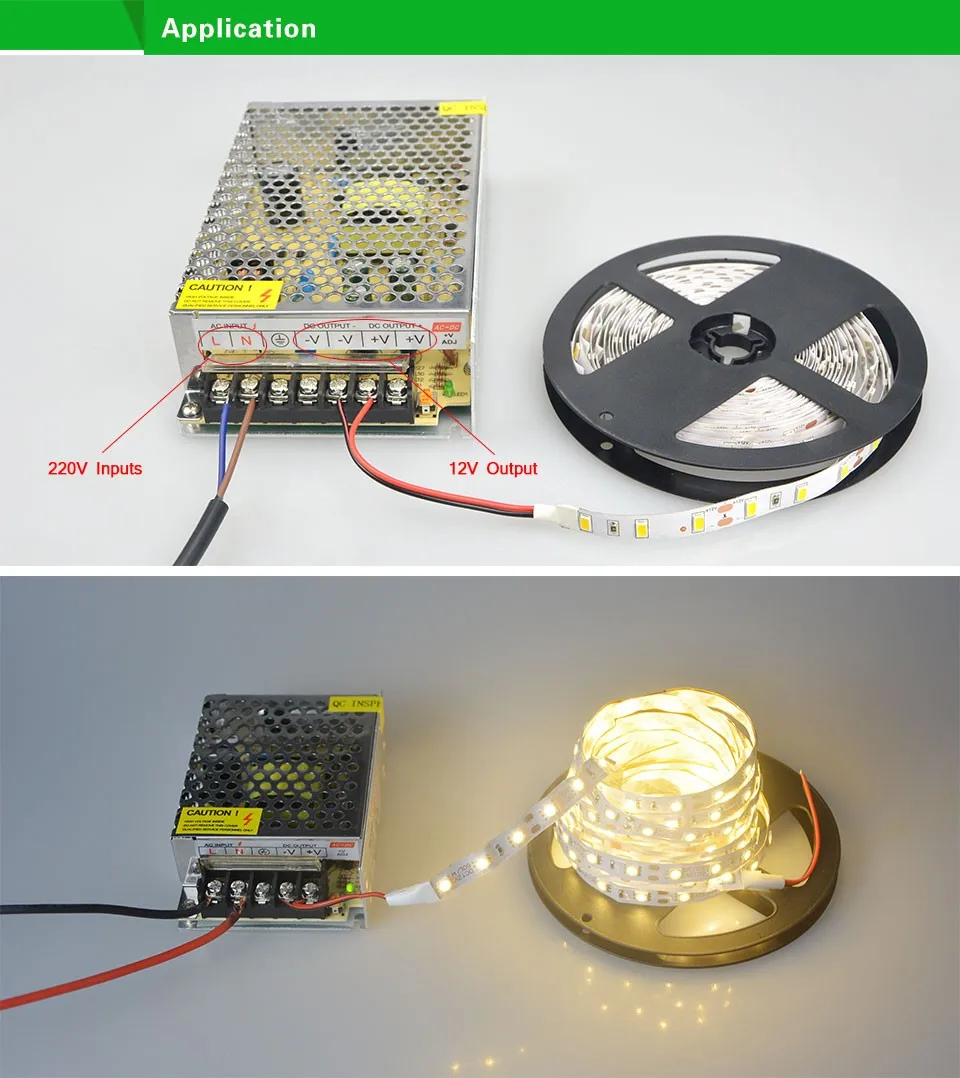 Imagem -05 - Transformadores de Iluminação 110v 220v para dc 5v 12v 24v 48v Fonte de Alimentação 1a 2a 3a 5a 10a 20a 30a 40a para Cctv Led Strip Adaptador de Energia