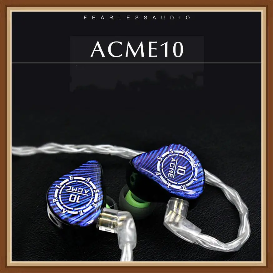 Fearless Audio ACME10 10BA Balanced Armatures HiFi Music Monitor in-Ear Earphones QDC Detachable Cable Custom IEMs S8Z S8F ES12