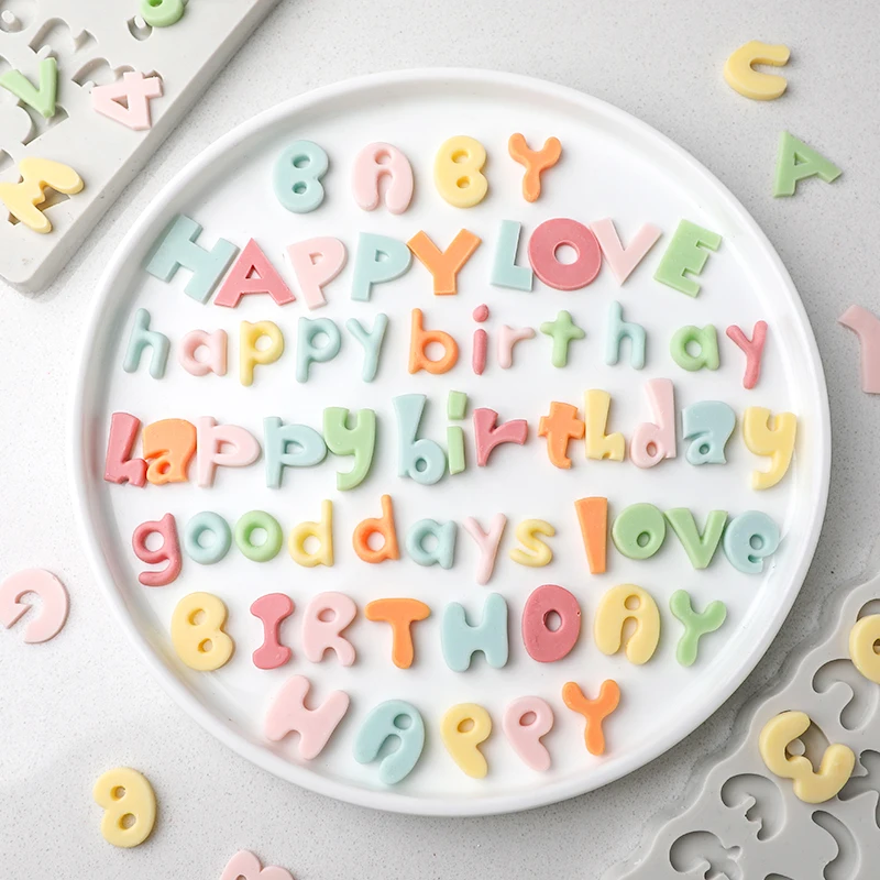 English Alphabet Silicone Mold Fondant Cake Decorating Mould Sugarcraft Chocolate Baking Tool Kitchenware For Cake Gumpaste Form