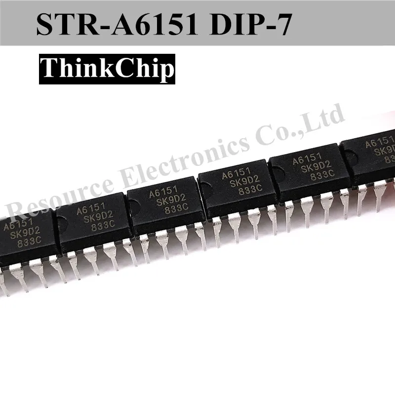 (10 قطعة) STR-A6151 DIP-7 A6151 DIP الطاقة IC للتبديل نوع PWM
