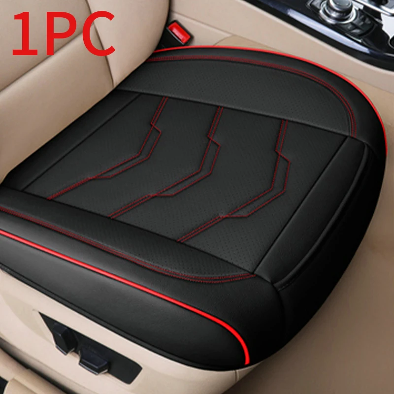SEAMETAL Luxe autostoelhoes PU lederen zitkussenhoezen Universele auto-interieurstoelen Bescherming Pad Mat Vier seizoenen