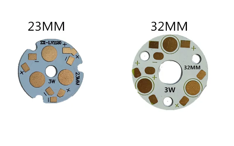 100PCS LED PCB 3W 23MM 32MM heat sink aluminium base plate High power LED beads radiator Use for 3*3W PCB lamp LED chip beads