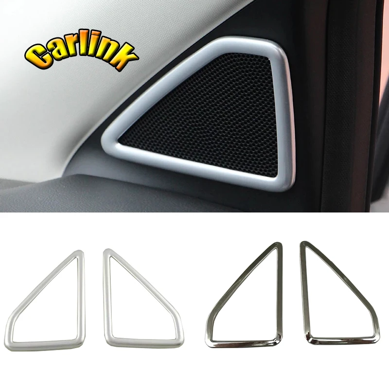 

For Ford Kuga Escape 2013-2017 ABS Chrome/Matte Front Door A Pillar Speaker decoration Cover Trim car styling Accessories 2pcs