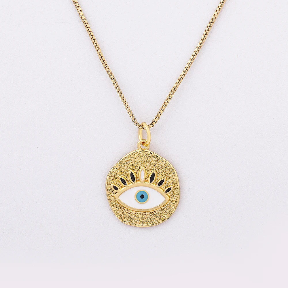 Nidin جديد وصول محظوظ التركية قلادة عين زرقاء قذيفة الطبيعية بيان قلادة سلسلة مجوهرات حفل زفاف هدية الكريسماس