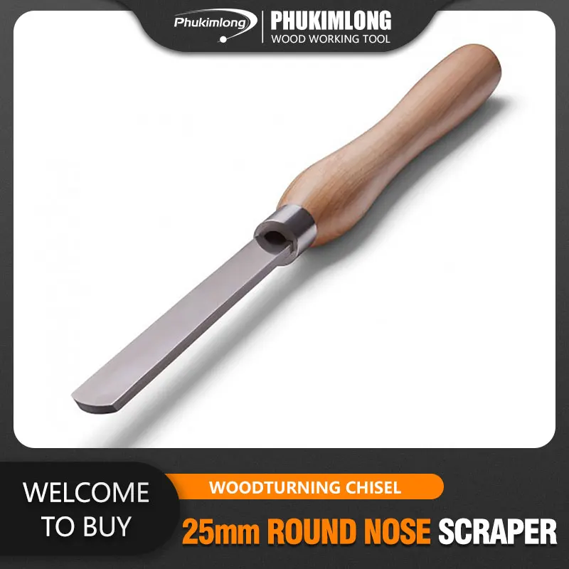 M2 HSS 25MM ROUND NOSE SCRAPER Wood Working Tools Wood Turning Chisel