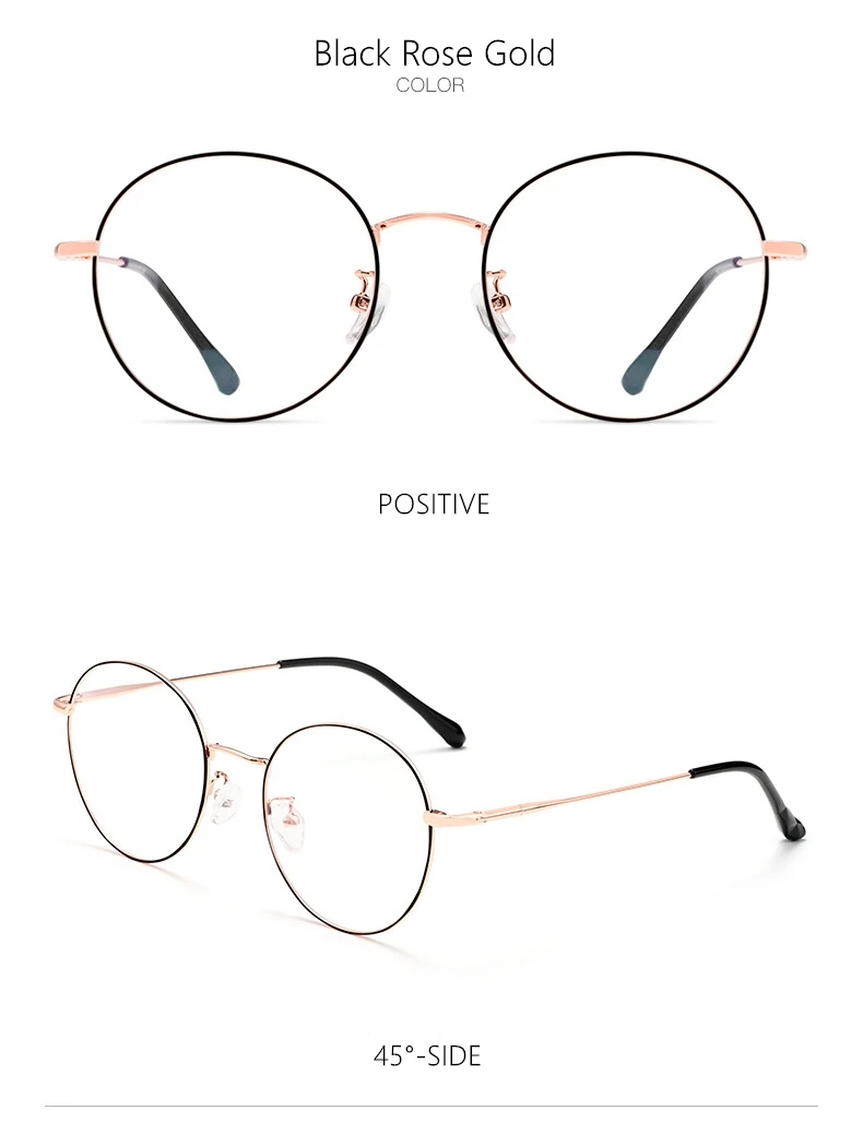 YIMARUILI Ultra Licht Retro β-Titan Runde Brillen Rahmen Myopie Optische Brillen Rahmen Männer Und Frauen 6621X – Detail 7