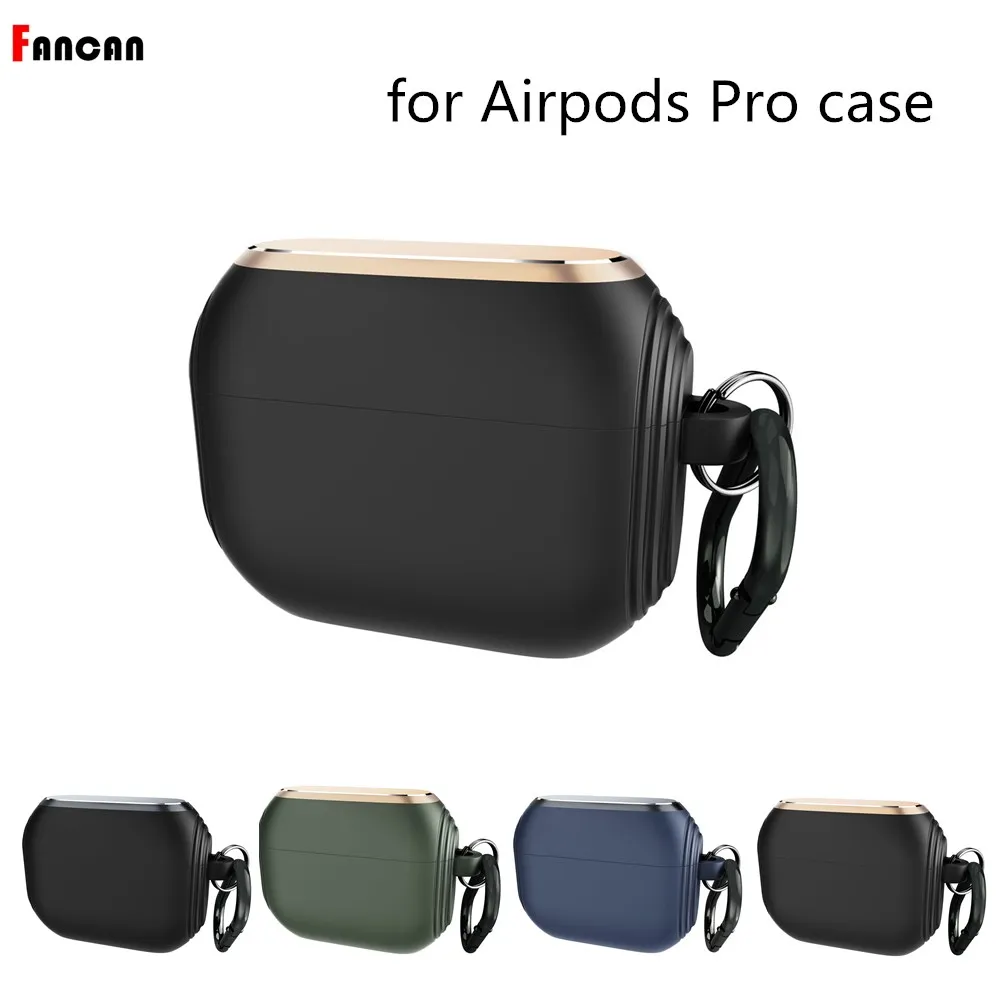 Luxury Case for Airpods Pro Protector Mental Airpods 3 Fundas Earphone Cover with Anti-lost Keychain for Airpodspro 3 Cases